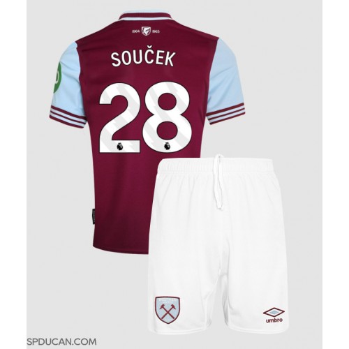 Dječji Nogometni Dres West Ham United Tomas Soucek #28 Domaci 2024-25 Kratak Rukav (+ Kratke hlače)